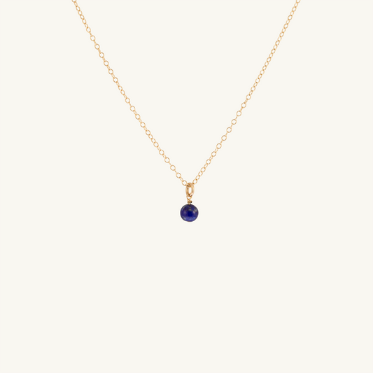 September Birthstone Necklace (Lapus Lazuli)