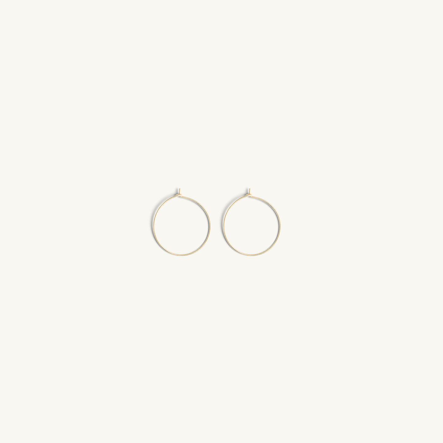 Pre Order: Gold Filled Wire Hoop Earrings (15mm)